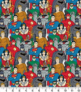 Justice League Heroes DC Cotton Print Fabric
